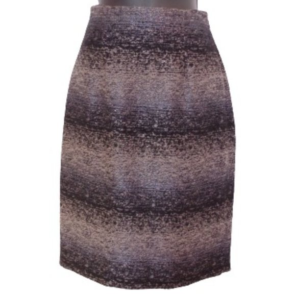 Ports 1961 Metallic Ombre Striped Tweed Skirt- Sz. 0 - Picture 2 of 8